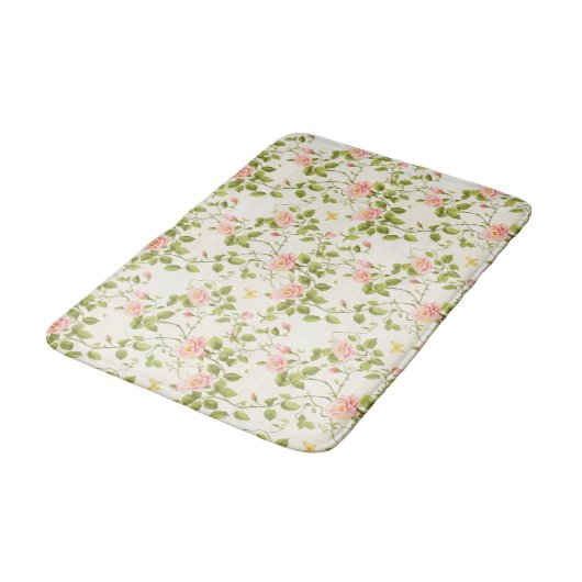 Elegante Roze Wijnstok Bloei Badmat (Gekanteld)