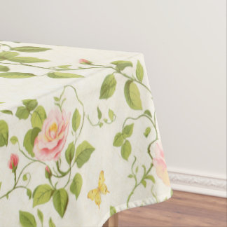 Elegante Roze Wijnstok Bloei Tafelkleed