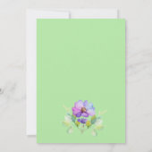 Elegante roze wilde bloem baby meisje baby kaart (Achterkant)