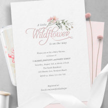 Elegante roze wilde bloem eenvoudige Baby Meisje D