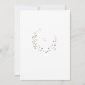 Elegante Roze Wilde Bloem Rustieke Boho Afstudeerf Kaart (Achterkant)