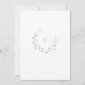 Elegante Roze Wilde Bloem Rustieke Boho Afstudeerf Kaart (Achterkant)