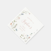 Elegante roze wilde bloem rustieke Boho verjaardag Servet (Hoek)