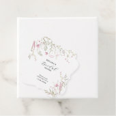 Elegante Roze Wilde Bloemen Bruiloftsdouche Bedankjes Labels (In situ)
