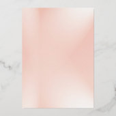 Elegante Roze Wilde Bloemen Trouw Save The Date Folie Uitnodiging (Achterkant)