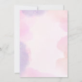 Elegante roze Wildflower bruiloft uitnodiging (Achterkant)