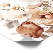 Elegante roze Wildflower Mimosa Bar Teken Poster (Hoek)