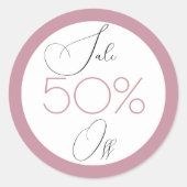 Elegante  roze winkel promotie verkoop sticker (Voorkant)