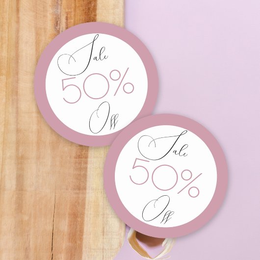 Elegante  roze winkel promotie verkoop sticker