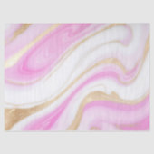 Elegante roze wit goud glitter marmeren werveling tissuepapier (Voorkant)