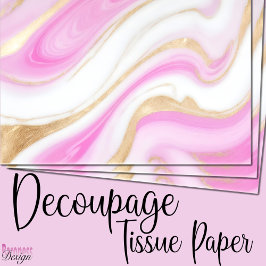 Elegante roze wit goud glitter marmeren werveling tissuepapier