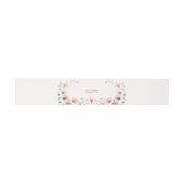 Elegante roze witte bloemen invite belly band uitnodigingen wikkel (Vlak)
