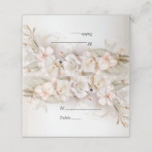 Elegante roze witte bloemen plaatskaartje (Buitenkant ongevouwen)