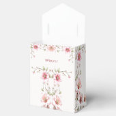 Elegante roze witte bloemendoos bedankdoosjes (Geopend)
