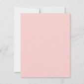 Elegante Roze Witte Bloemige Rozen Script Baby Sho Kaart (Achterkant)