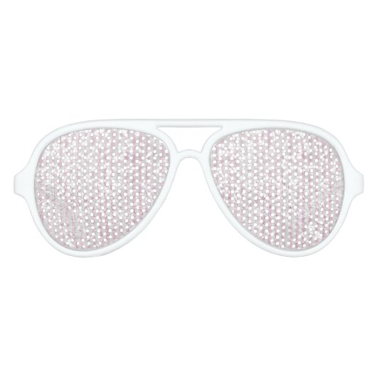 Elegante roze witte chique faux glitter strepen aviator zonnebril (Voorkant)