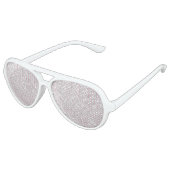 Elegante roze witte chique faux glitter strepen aviator zonnebril (Gekanteld)