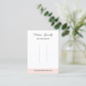 Elegante Roze Witte Haarclip Display Visitekaartje (Staand voorkant)
