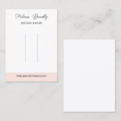 Elegante Roze Witte Haarclip Display Visitekaartje (Voorkant / Achterkant)