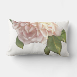 Elegante roze witte Ivoren perzik rozen Kussen
