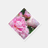 Elegante roze witte pioen bloementuin foto servetten (Hoek)