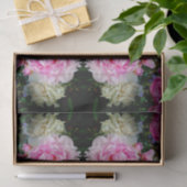 Elegante roze witte pioen bloementuin foto tissuepapier (Geschenk)