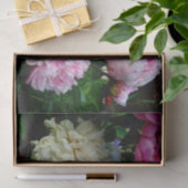 Elegante roze witte pioen bloementuin foto tissuepapier (Geschenk)