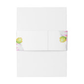 Elegante roze witte pioen florale waterverf uitnodigingen wikkel (Achterkant Voorbeeld)