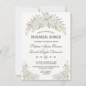 Elegante roze witte rozen Bourgondië repetitie din Kaart (Voorkant)