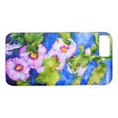 Elegante roze witte waterverf bloementuin Case-Mate iPhone case (Achterkant (Horizontaal))