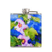 Elegante roze witte waterverf bloementuin heupfles (Achterkant)