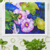 Elegante roze witte waterverf bloementuin theedoek (Gevouwen)