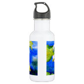 Elegante roze witte waterverf bloementuin waterfles  (Achterkant)