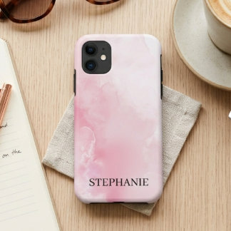 Elegante Roze Zachte Waterverf Case-Mate iPhone Case