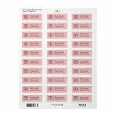 Elegante Roze Zakelijk Logo Adresontwerp Etiket (Full Sheet)
