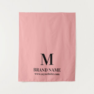 Elegante Roze Zakelijk Logo Tafel Branding Design Wandkleed