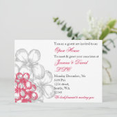 Elegante roze zakelijke feest uitnodiging (Staand voorkant)