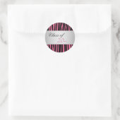 Elegante Roze Zebra Afstudeer Stickers (Tas)