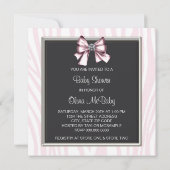 Elegante Roze Zebra Baby Shower Kaart (Achterkant)