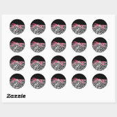 Elegante roze Zebra Stickers (Vel)