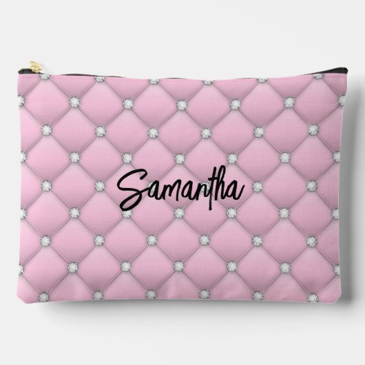 Elegante roze zilveren faux glitter druppels monog etui (Voorkant)