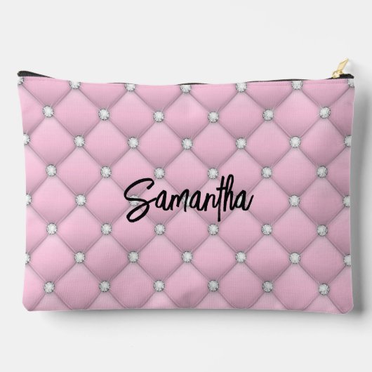 Elegante roze zilveren faux glitter druppels monog etui (Achterkant)