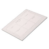 Elegante roze zwart gestippelde grote scheurblok p notitieblok (Schuin)