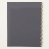 Elegante Roze Zwart Goud Glitter Agate Marmer Planner (Achterkant)