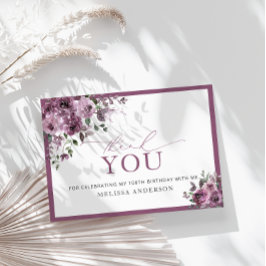 Elegante Rozen 100e Verjaardag Dank u kaart