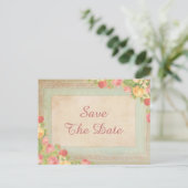 Elegante  Rozen 80e Save The Date Aankondigingskaart (Staand voorkant)