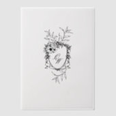 Elegante Rozen Antiek Kalligrafie Monogram Crest Vellum Uitnodigingen (Voorkant)