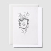 Elegante Rozen Antiek Kalligrafie Monogram Crest Vellum Uitnodigingen (Offset)