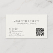 Elegante  Rozen Antiek Wit Visitekaartje (Achterkant)