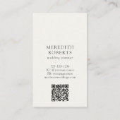 Elegante  Rozen Antiek Wit Visitekaartje (Achterkant)